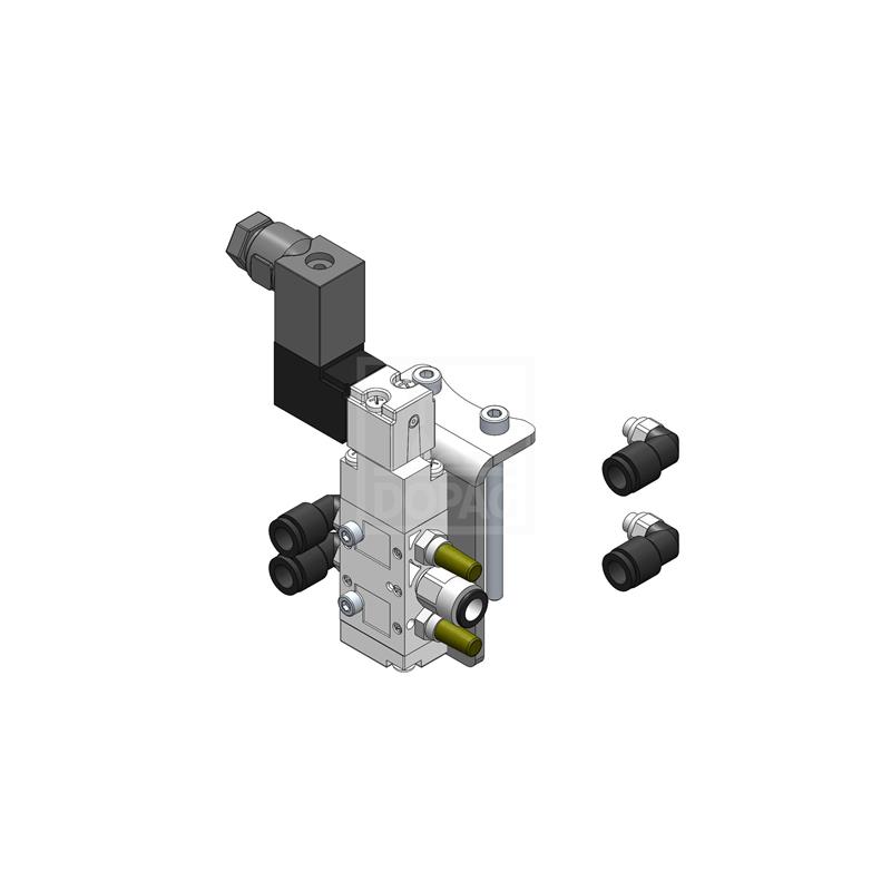 Dopag 1023740 Solenoid valve with industrial plug type CI and holding sheet metal Turkiye