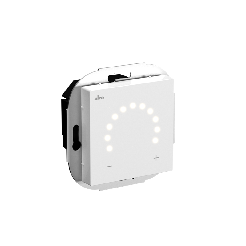 Alre HTRRUt210.A00#55 Room temperature controller with luminous ring scale, flush-mounted, cover 55x55mm, pure white, glossy Turkiye