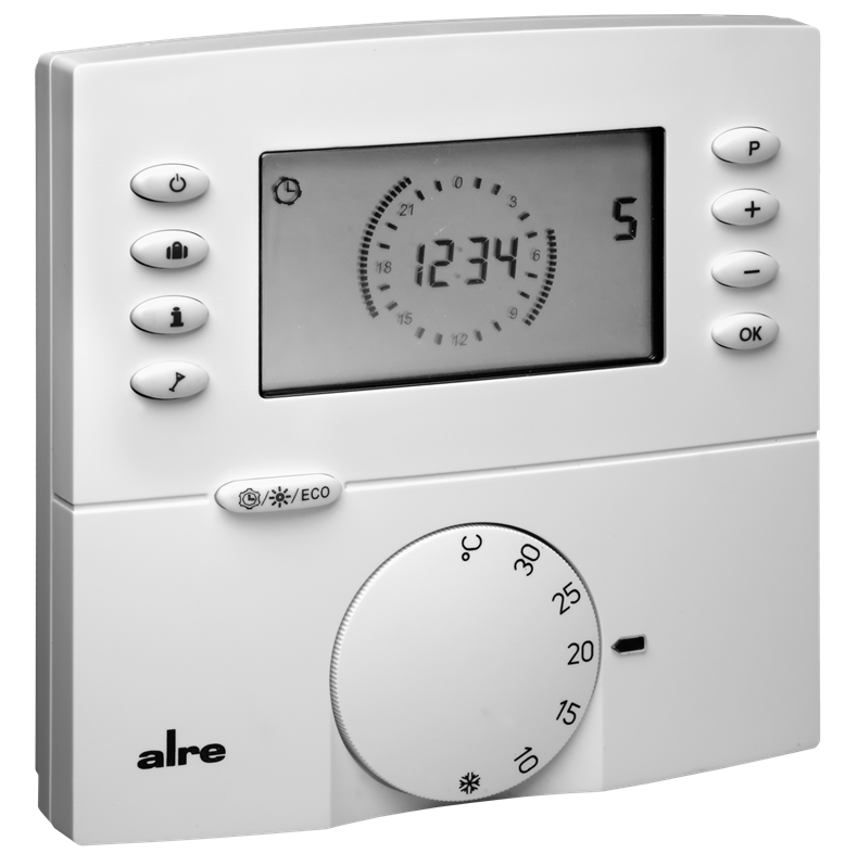 Alre FTRFBu180.121/V2 Wireless room temperature sensor with timer, surface mounting, backlighting Turkiye