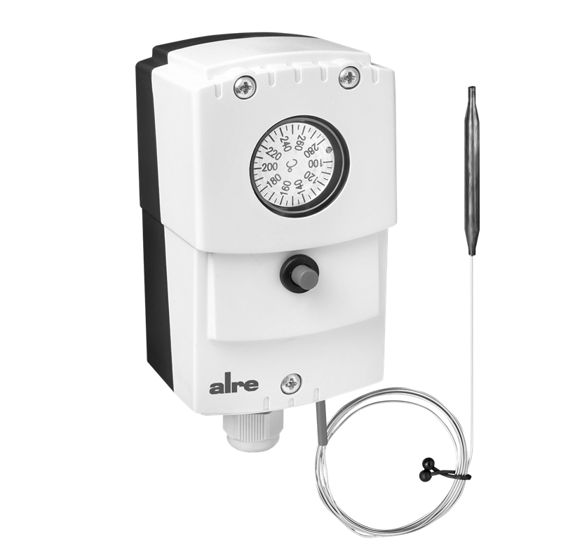 Alre JET-153 F Capillary thermostat, wall mounting, 100…280…°C, internal setting, external resetting, capillary length 18m Turkiye