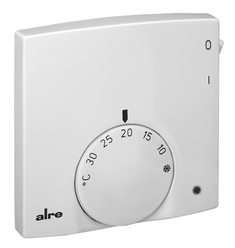 Alre RTBSB-201.062 Room thermostat, surface-mounted super flat, 5…30…°C, 230V AC, 2(1)A, NC contact, ECO function, heating display, on/off switch Turkiye