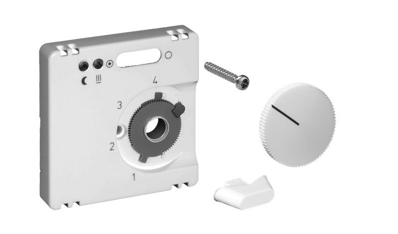 Alre JZ-009.100 Cover set for underfloor temperature controller FETR 101716, 55×55, pure white (RAL9010), gloss Turkiye