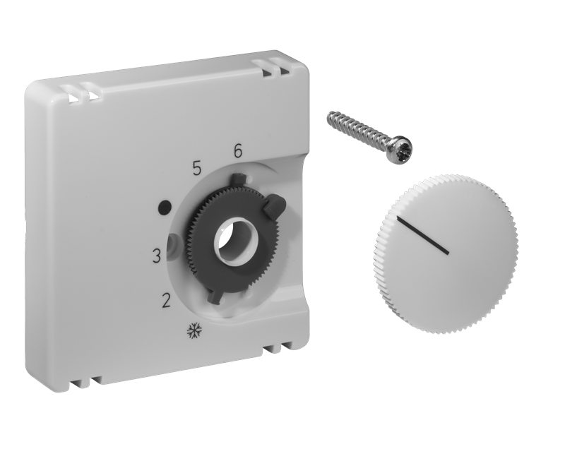 Alre JZ-001.120 Cover set for room thermostat RTBSU / FTR, 55×55, traffic/studio white (RAL9016), gloss Turkiye