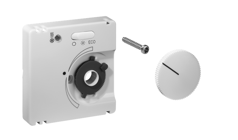 Alre JZ-007.020 Cover set for room thermostat for cooling ceilings KTRRU-052245, 50×50, traffic/studio white (RAL9016), gloss Turkiye