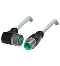 Pepperl+Fuchs V1-W-0,6M-PVC-V1-G Cordset M12 socket angled to M12 plug straight A-coded, 4-pin, PVC cable grey Turkiye