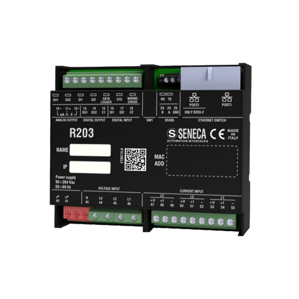 Seneca R203 ModBUS RTU/TCP
        (HW rev. D0) ModBUS Energy power meter with universal input and FTP, Post http, MQTT communication Turkiye