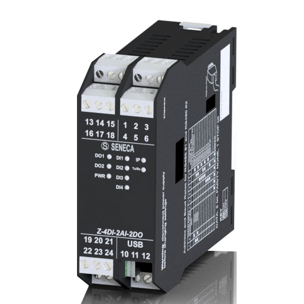 Seneca Z-4DI-2AI-2DO
        HW rev. D0 4 CH Digital Input/ 2 CH Analogue Input, 2 CH Digital Output, Modbus RTU Turkiye