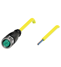 Pepperl+Fuchs V11-G-YE2M-PVC-U Female cordset single-ended M12 straight A-coded, 3-pin, PVC cable yellow, UL approved Turkiye