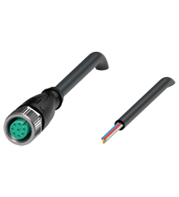 Pepperl+Fuchs V19-G-BK1M-PVC-U-YSTE2 Female cordset single-ended M12 straight A-coded, 8-pin, PVC cable 6-core black, UL approved Turkiye