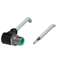 Pepperl+Fuchs V1S-W-1M-PUR-ABG Male cordset single-ended M12 angled A-coded, 4-pin, PUR cable grey, shielded Turkiye