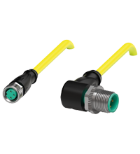 Pepperl+Fuchs V3-GM-YE0,5M-PVC-U-V11-W Cordset M8 socket straight to M12 plug angled A-coded, 3-pin, PVC cable yellow, UL approved Turkiye