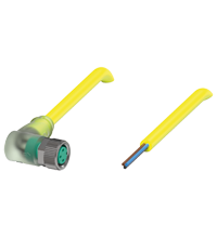 Pepperl+Fuchs V3-WM-E2-YE5M-PVC-U Female cordset single-ended M8 angled A-coded, LED 3-pin, PVC cable yellow, UL approved Turkiye