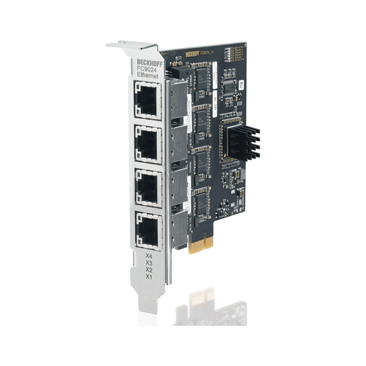 Beckhoff FC9024 Gigabit Ethernet card, 4 channels, PCIe x1 Turkiye