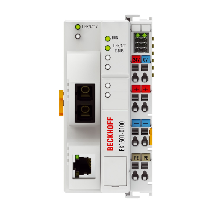 Beckhoff EK1501-0100 EtherCAT Coupler, media converter (multi-mode fiber optic, RJ45 OUT) with ID switch Turkiye