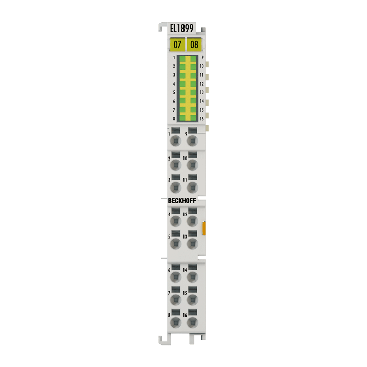 Beckhoff EL1899 EtherCAT Terminal, 16-channel digital input, 24 V DC, 10 µs, ground switching Turkiye