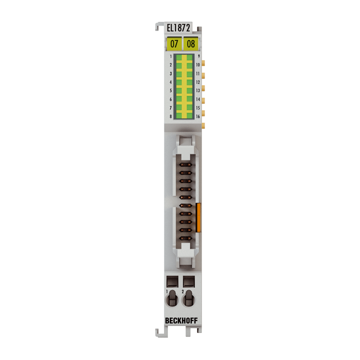 Beckhoff EL1872-0010 EtherCAT Terminal, 16-channel digital input, 24 V DC, 10 µs, ground switching, flat-ribbon cable Turkiye