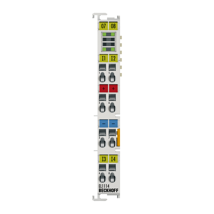 Beckhoff EL1114 EtherCAT Terminal, 4-channel digital input, 24 V DC, 10 µs, 2-/3-wire connection Turkiye