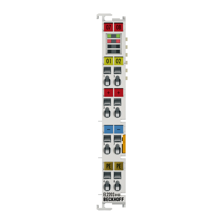 Beckhoff EL2202-0100 EtherCAT Terminal, 2-channel digital output, 24 V DC, 05 A, push-pull, tristate, distributed clocks Turkiye