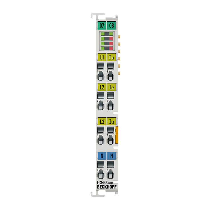 Beckhoff EL3443-0010 EtherCAT Terminal, 3-channel analog input, power measurement, 480 V AC/DC, 5 A, 24 bit Turkiye
