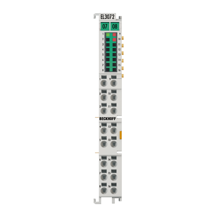 Beckhoff EL3072 EtherCAT Terminal, 2-channel analog input, multi-function, ±10 V, ±20 mA, 12 bit Turkiye