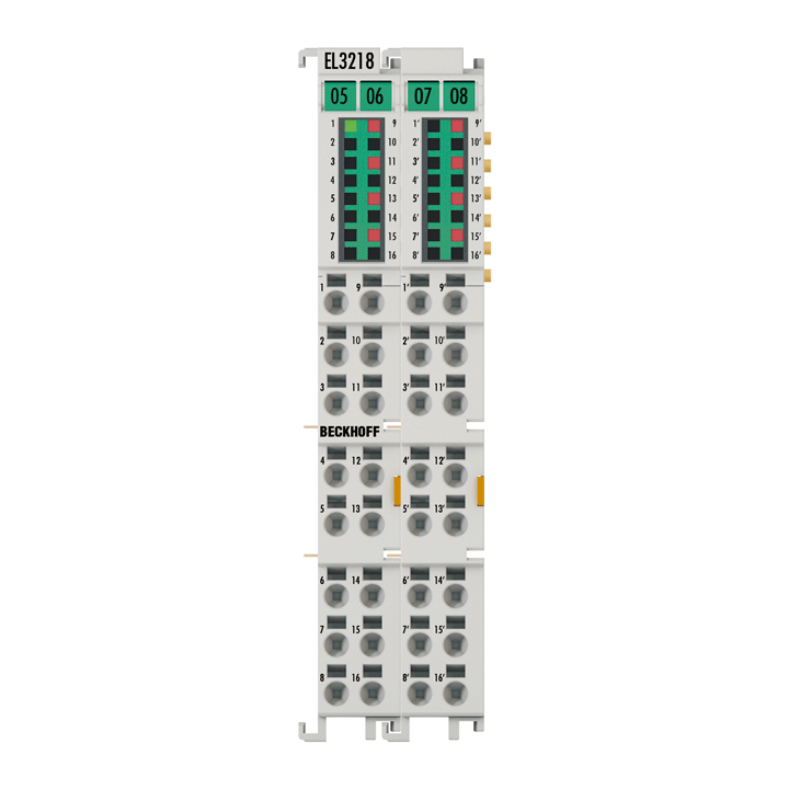 Beckhoff EL3218 EtherCAT Terminal, 8-channel analog input, temperature, RTD (Pt100), 16 bit, 3-wire connection Turkiye