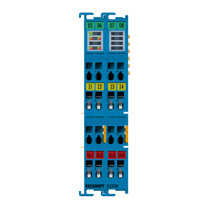 Beckhoff ELX3184 EtherCAT Terminal, 4-channel analog input, current, 4…20 mA, 16 bit, single-ended, HART, Ex i Turkiye