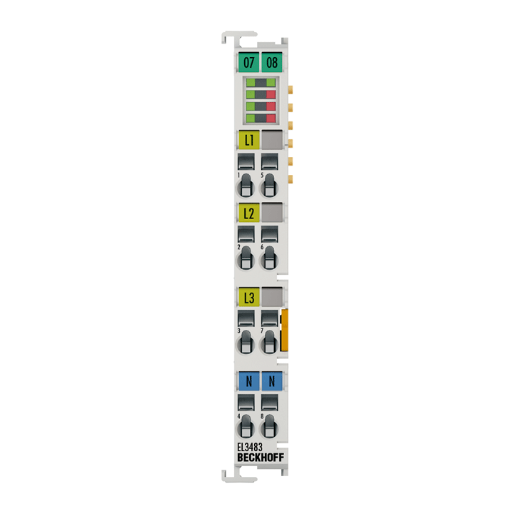 Beckhoff EL3483 EtherCAT Terminal, 3-channel analog input, mains monitor, 480 V AC, 24 bit Turkiye