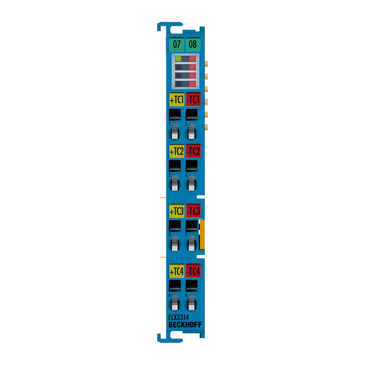Beckhoff ELX3314 EtherCAT Terminal, 4-channel analog input, temperature, thermocouple, 16 bit, Ex i Turkiye