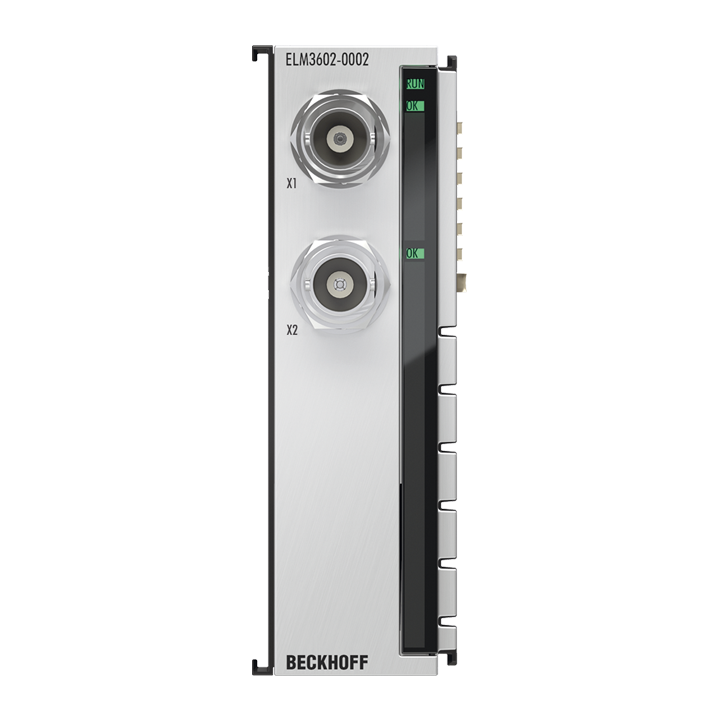 Beckhoff ELM3602-0002 EtherCAT Terminal, 2-channel analog input, IEPE/accelerometer, 24 bit, 50 ksps, BNC Turkiye
