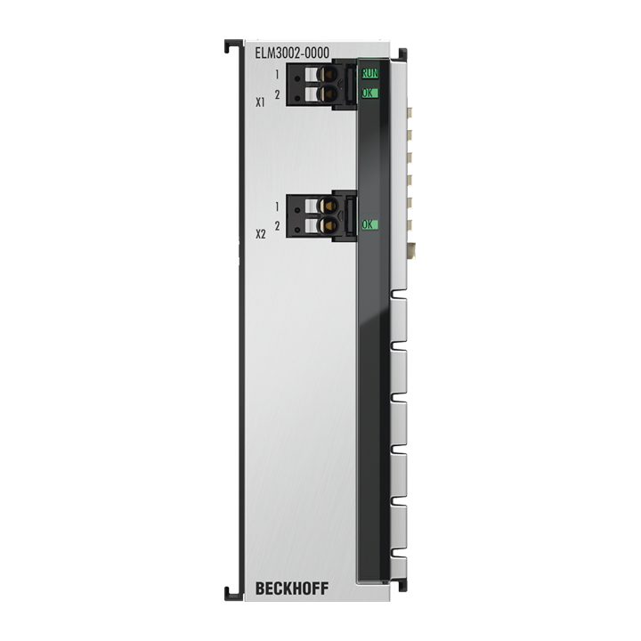 Beckhoff ELM3002-0000 EtherCAT Terminal, 2-channel analog input, voltage, ±30 V…±20 mV, 24 bit, 20 ksps Turkiye