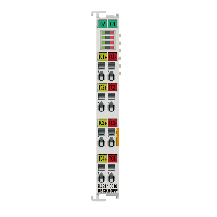 Beckhoff EL3314-0010 EtherCAT Terminal, 4-channel analog input, temperature, thermocouple, 24 bit, high-precision Turkiye