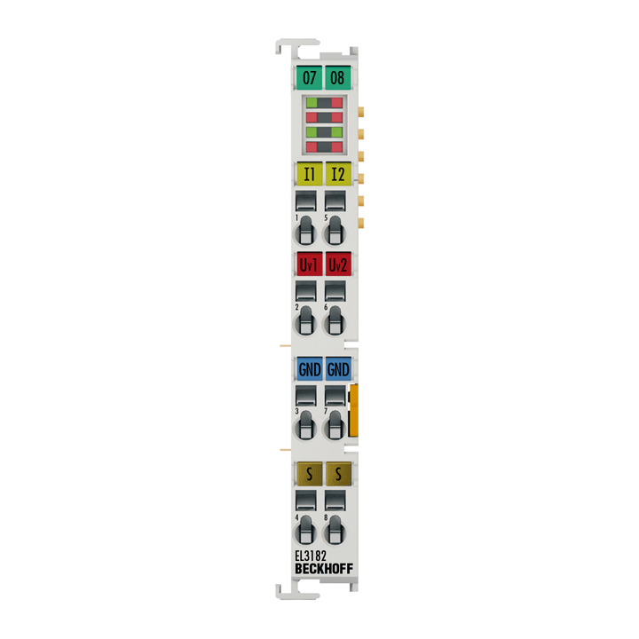 Beckhoff EL3182 EtherCAT Terminal, 2-channel analog input, current, 0/4…20 mA, 16 bit, single-ended, HART Turkiye