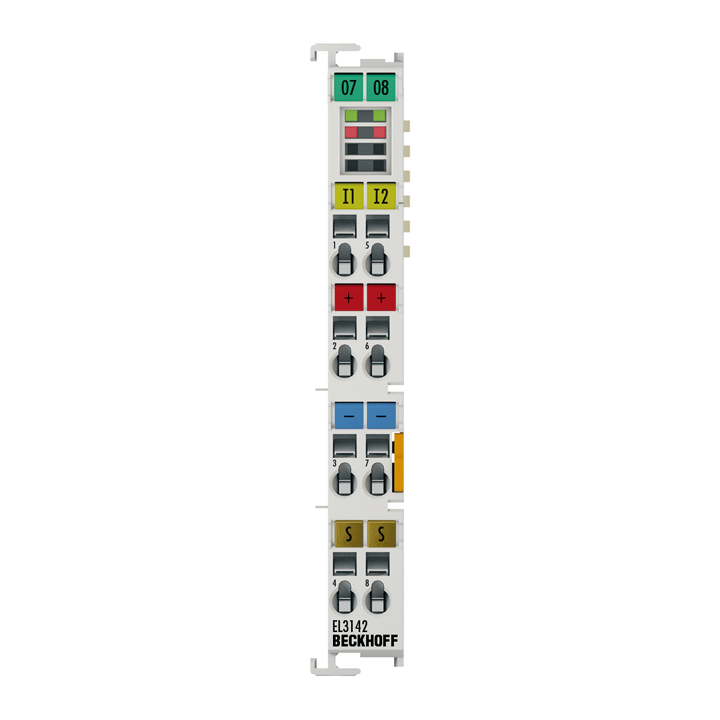Beckhoff EL3142 EtherCAT Terminal, 2-channel analog input, current, 0…20 mA, 16 bit, single-ended Turkiye