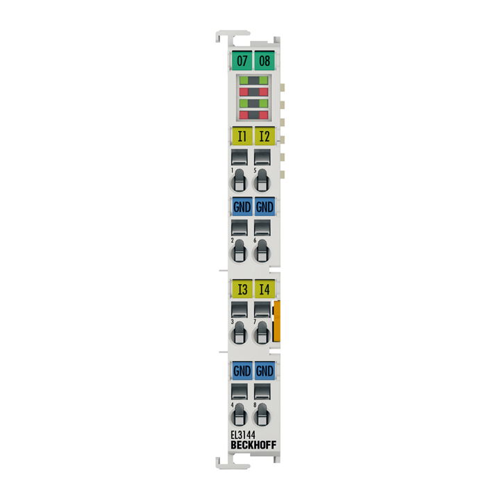 Beckhoff EL3144 EtherCAT Terminal, 4-channel analog input, current, 0…20 mA, 16 bit, single-ended Turkiye