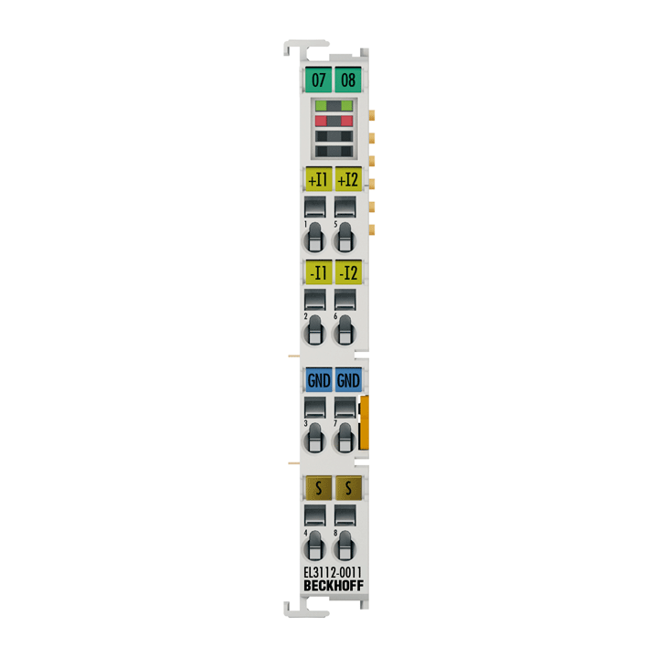 Beckhoff EL3112-0011 EtherCAT Terminal, 2-channel analog input, current, ±20 mA, 16 bit, differential Turkiye