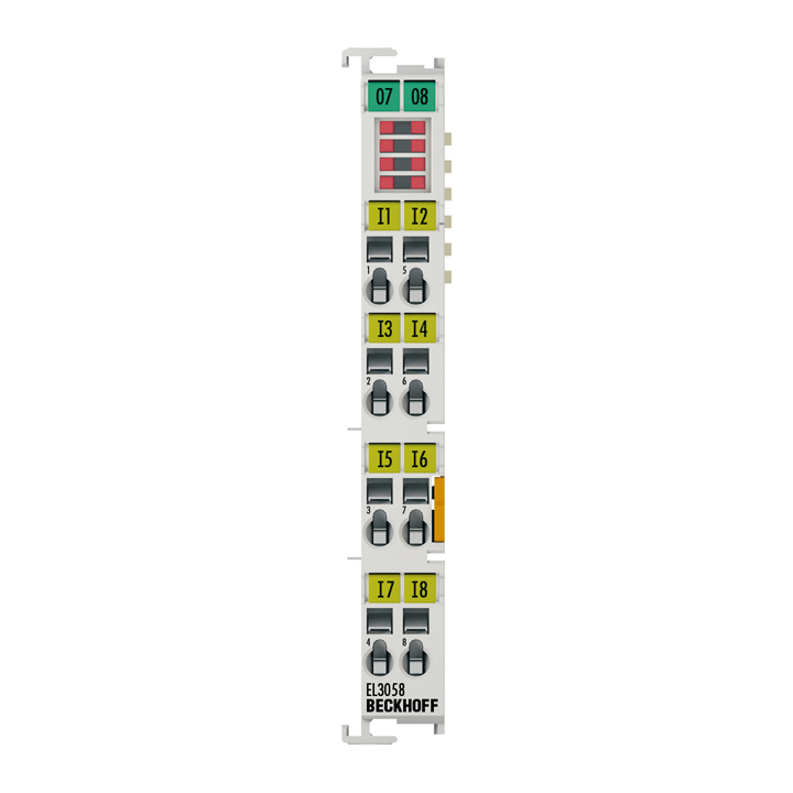 Beckhoff EL3058 EtherCAT Terminal, 8-channel analog input, current, 4…20 mA, 12 bit, single-ended Turkiye