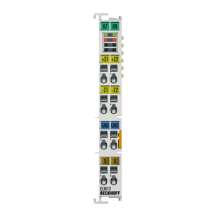Beckhoff EL3012 EtherCAT Terminal, 2-channel analog input, current, 0…20 mA, 12 bit, differential Turkiye