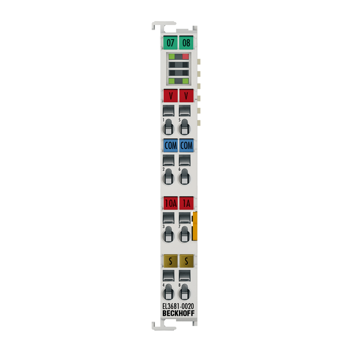 Beckhoff EL3681-0020 EtherCAT Terminal, 1-channel analog input, multimeter, 300 V AC/DC, 10 A, 19 bit, factory calibrated Turkiye