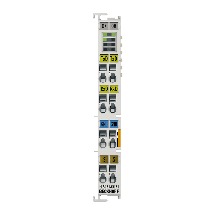 Beckhoff EL6021-0021 EtherCAT Terminal, 1-channel communication interface, serial, RS422/RS485, line device Turkiye