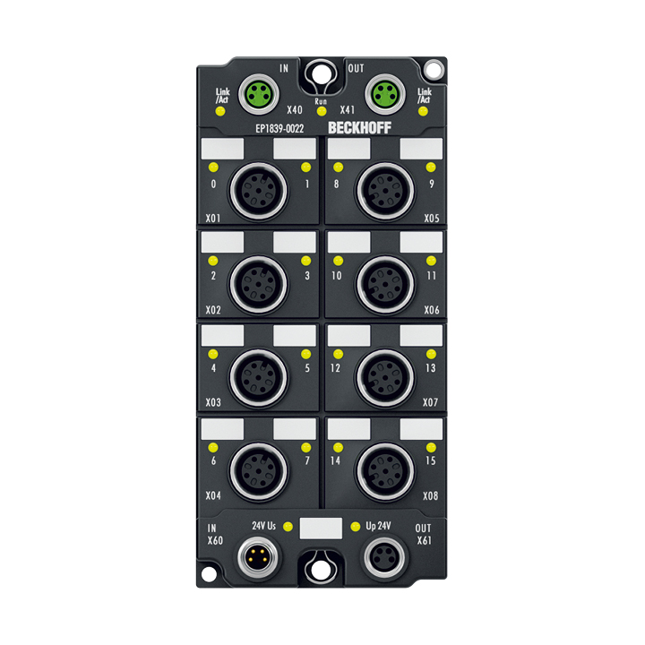Beckhoff EP1839-0022 EtherCAT Box, 16-channel digital input, 24 V DC, M12, with diagnostics Turkiye