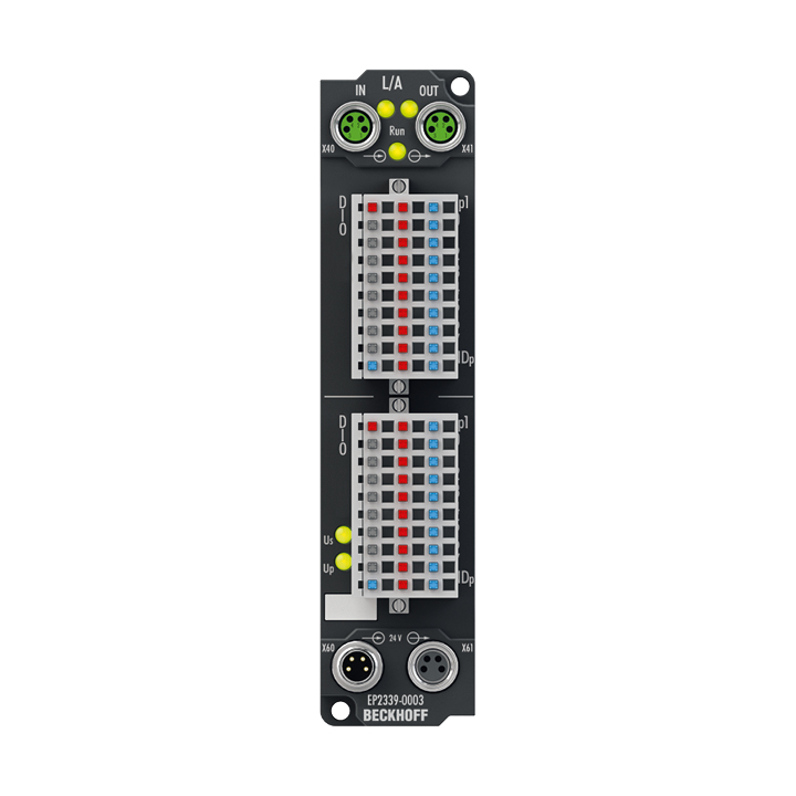 Beckhoff EP2339-0003 EtherCAT Box, 16-channel digital combi, 24 V DC, 3 ms, 05 A, IP20 connector Turkiye