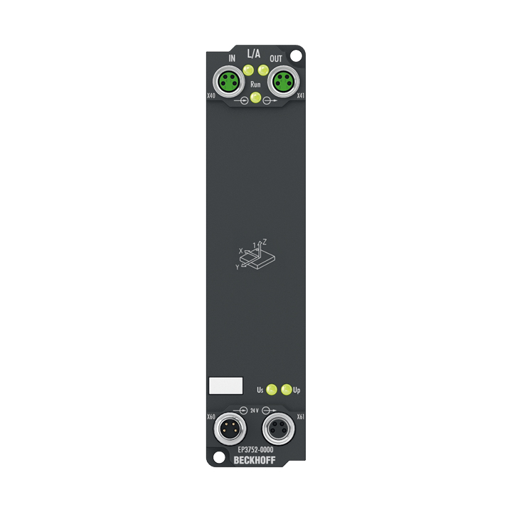 Beckhoff EP3752-0000 EtherCAT Box, 2-channel, 2 x 3-axis accelerometers Turkiye