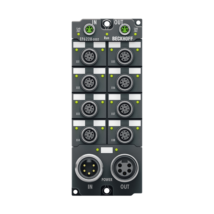 Beckhoff EP6228-3032 EtherCAT Box, 8-channel communication interface, IO-Link, master, Class B, M12 Turkiye