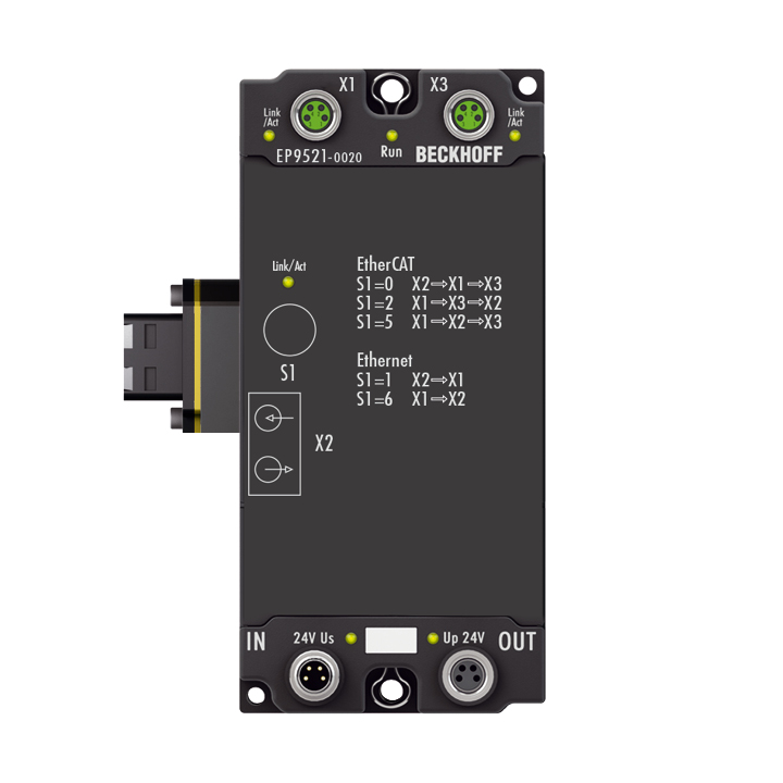 Beckhoff EP9521-0020 EtherCAT Box, media converter, Ethernet/EtherCAT, 100 Mbit/s, 24 V DC Turkiye