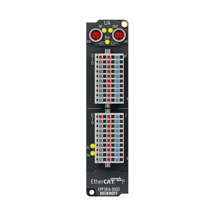 Beckhoff EPP1816-0003 EtherCAT P Box, 16-channel digital input, 24 V DC, 10 µs, IP20 connector Turkiye