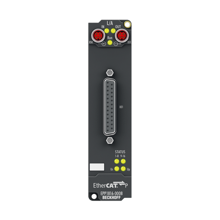Beckhoff EPP1816-0008 EtherCAT P Box, 16-channel digital input, 24 V DC, 10 µs, D-sub Turkiye