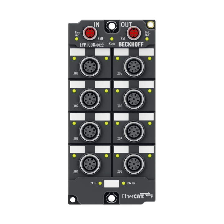 Beckhoff EPP1008-0022 EtherCAT P Box, 8-channel digital input, 24 V DC, 3 ms, M12 Turkiye