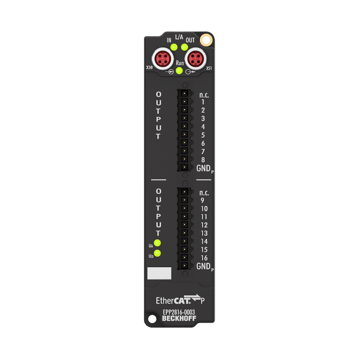 Beckhoff EPP2816-0003 EtherCAT P Box, 16-channel digital output, 24 V DC, 05 A, IP20 connectorNew Turkiye