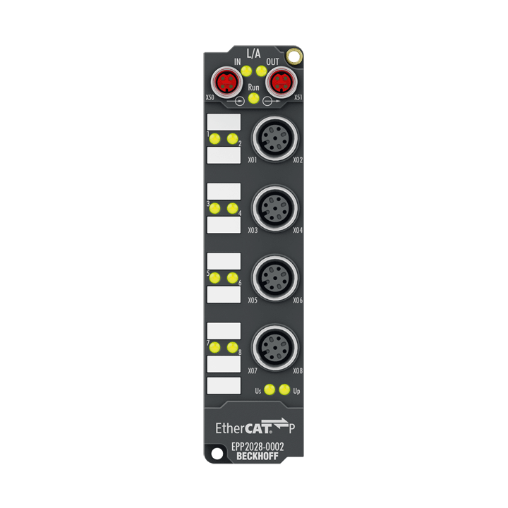 Beckhoff EPP2028-0002 EtherCAT P Box, 8-channel digital output, 24 V DC, 2 A, M12 Turkiye