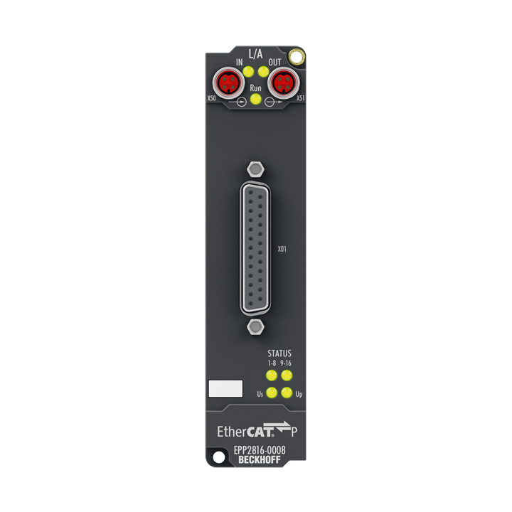 Beckhoff EPP2816-0008 EtherCAT P Box, 16-channel digital output, 24 V DC, 05 A, D-sub Turkiye